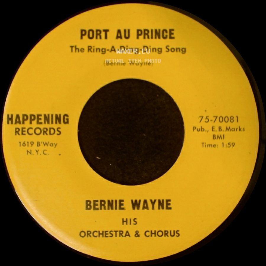 Bernie Wayne - There She Is -- Miss America / Port Au Prince The Ring-A-Ding-Ding Song side B