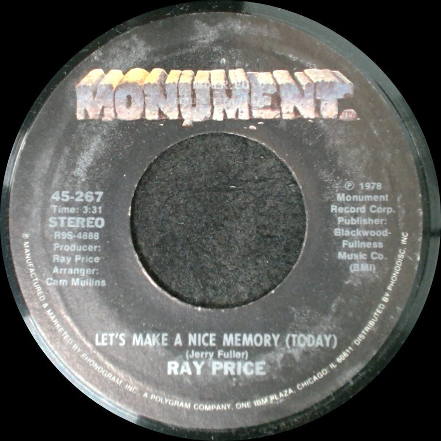 Ray Price - Let's Make A Nice Memory (Today) / Feet side A