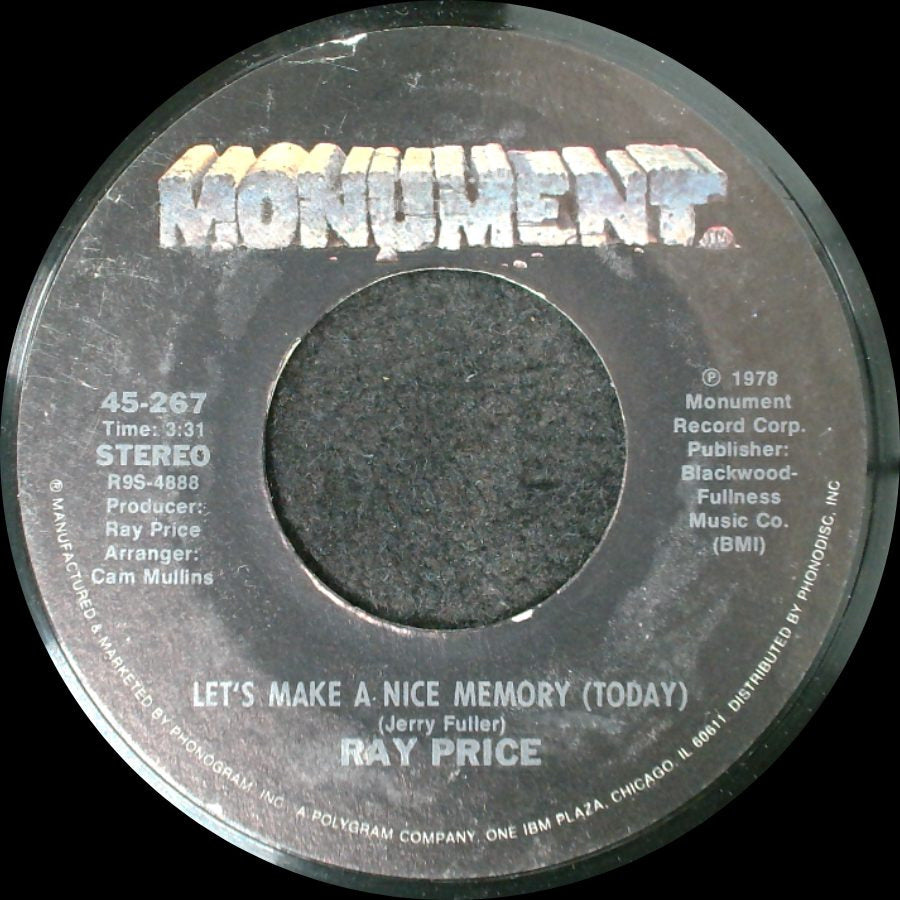 Ray Price - Feet / Let's Make A Nice Memory (Today) side B