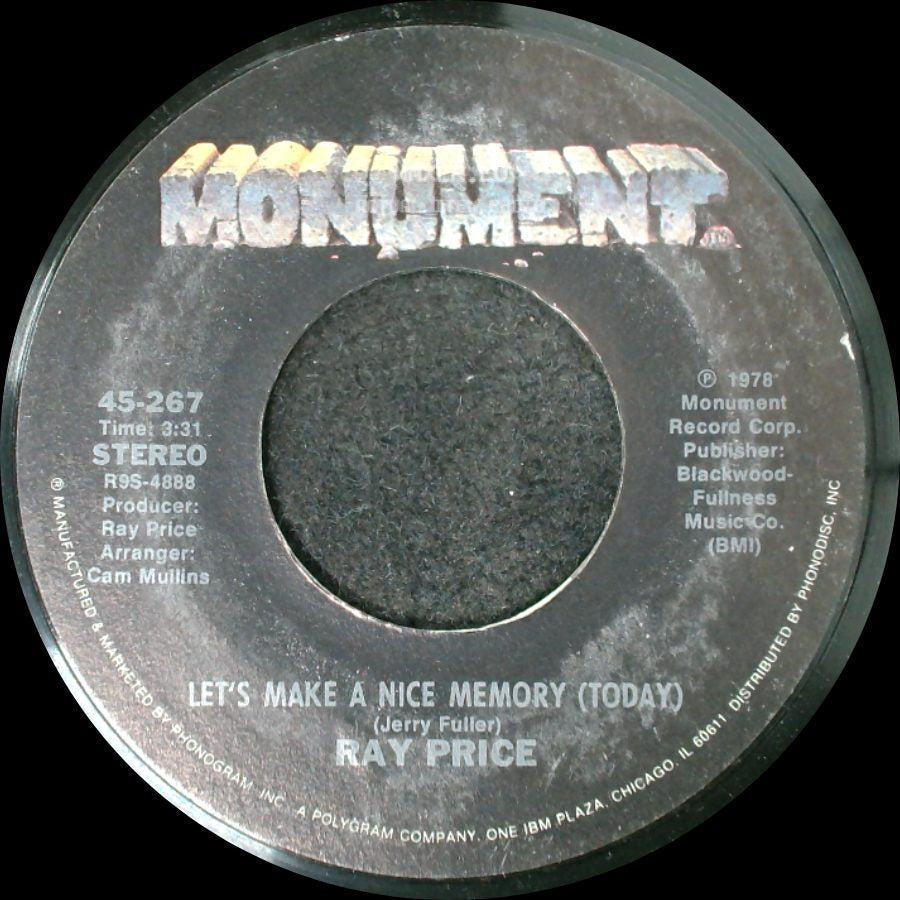 Ray Price - Feet / Let's Make A Nice Memory (Today) side B