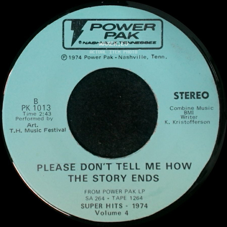 Art. / T.H. Music Festival - Between Lust & Watching Tv / Please Don't Tell Me How The Story Ends side B