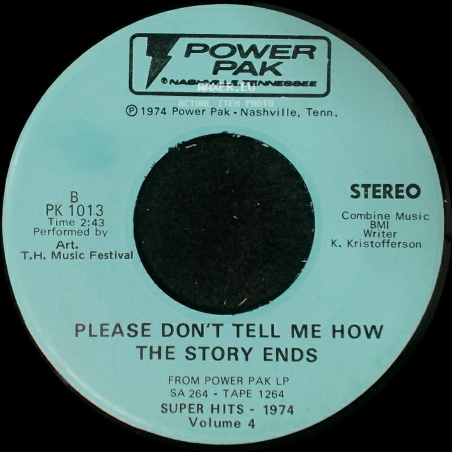 Art. / T.H. Music Festival - Between Lust & Watching Tv / Please Don't Tell Me How The Story Ends side B