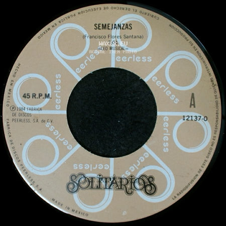 Solitarios - Semejanzas / Borron Y Cuenta Nueva side A