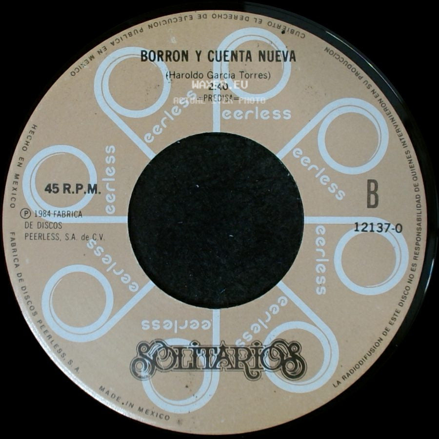 Solitarios - Semejanzas / Borron Y Cuenta Nueva side B
