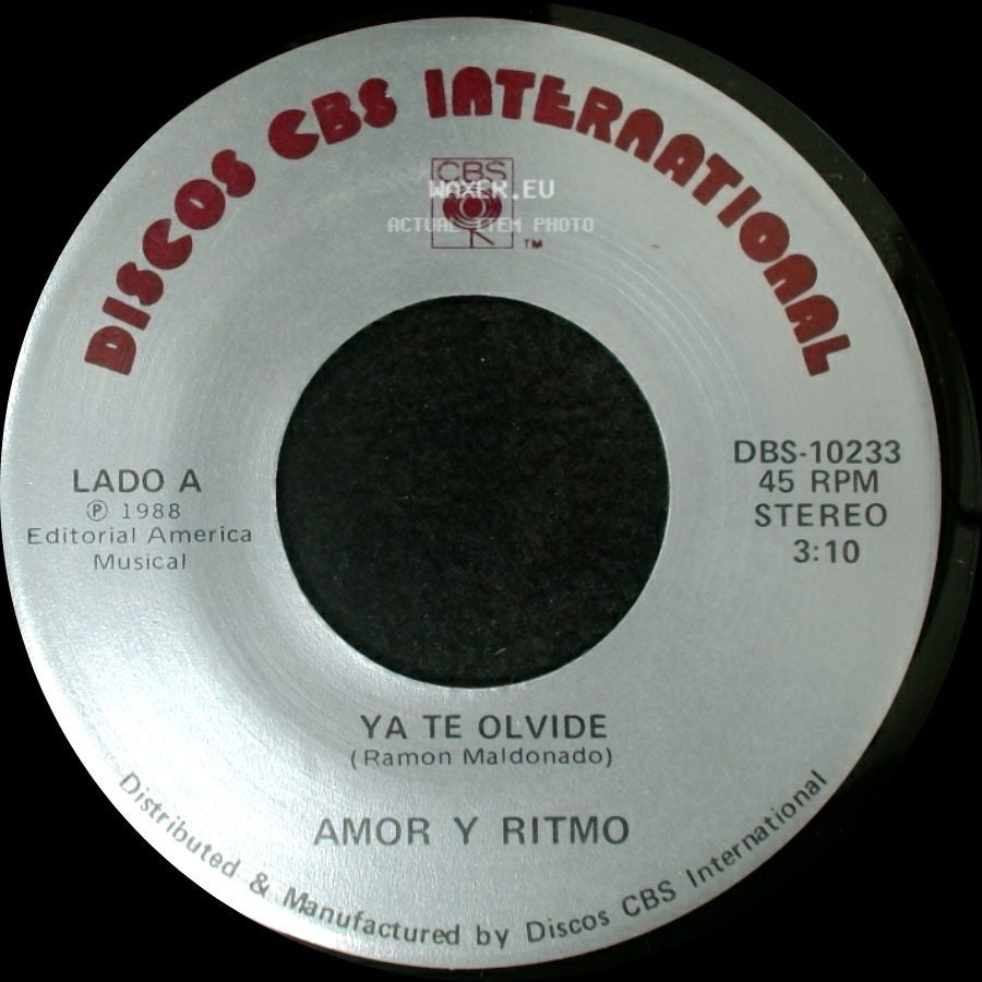 Amor Y Ritmo - Ya Te Olvide / Ya Te Olvide side A