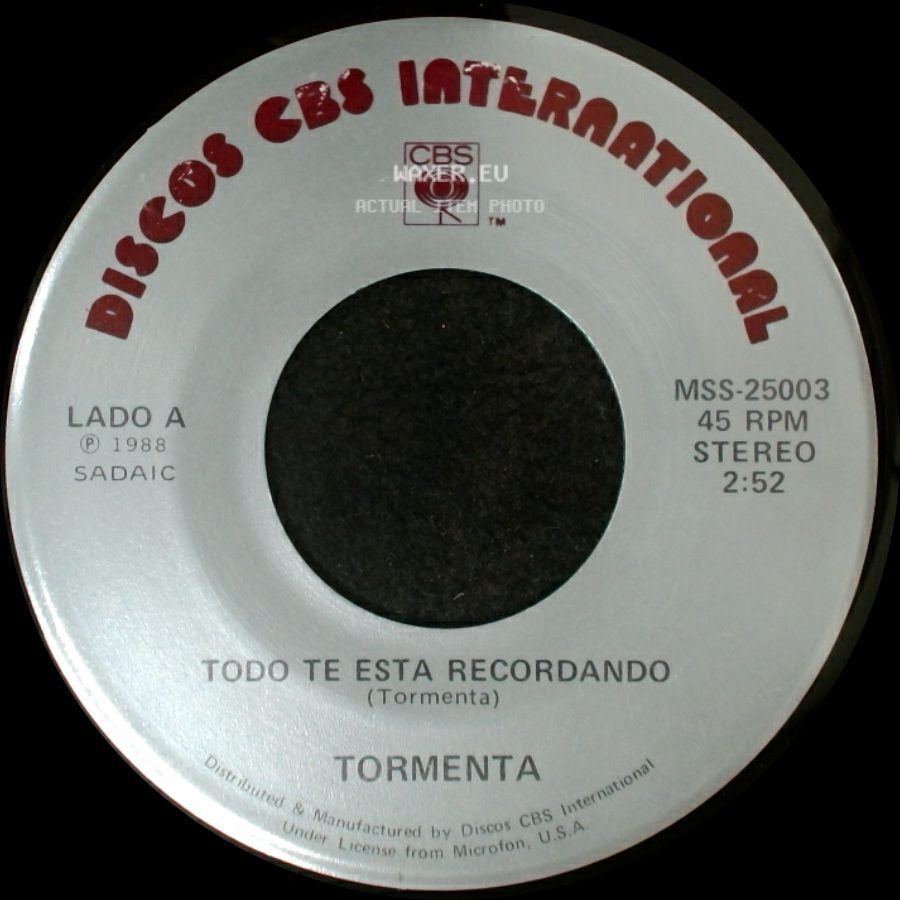 Tormenta - Todo Te Esta Recordando / Lleva Siempre Mi Amor side A