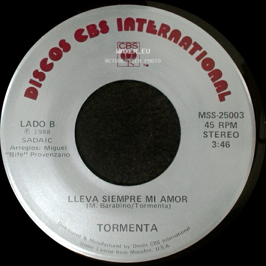 Tormenta - Todo Te Esta Recordando / Lleva Siempre Mi Amor side B