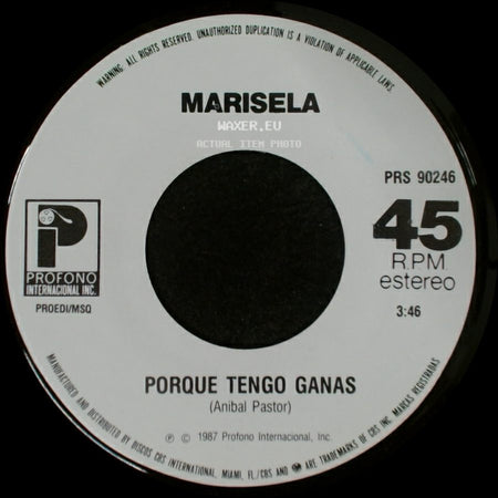 Marisela - Porque Tengo Ganas / Hazme Tuya side A