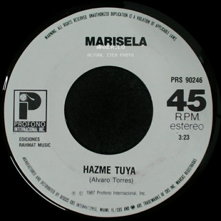 Marisela - Porque Tengo Ganas / Hazme Tuya side B