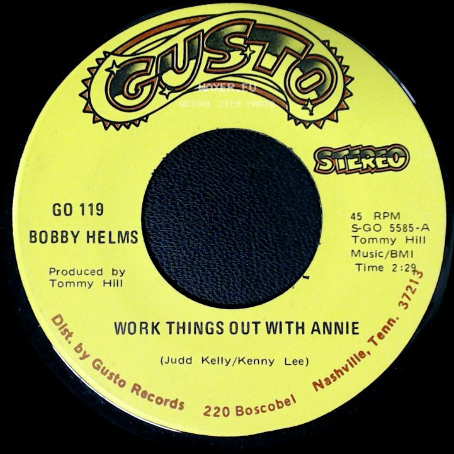 Bobby Helms - Work Things Out With Annie / With Jenny On My Mind side A