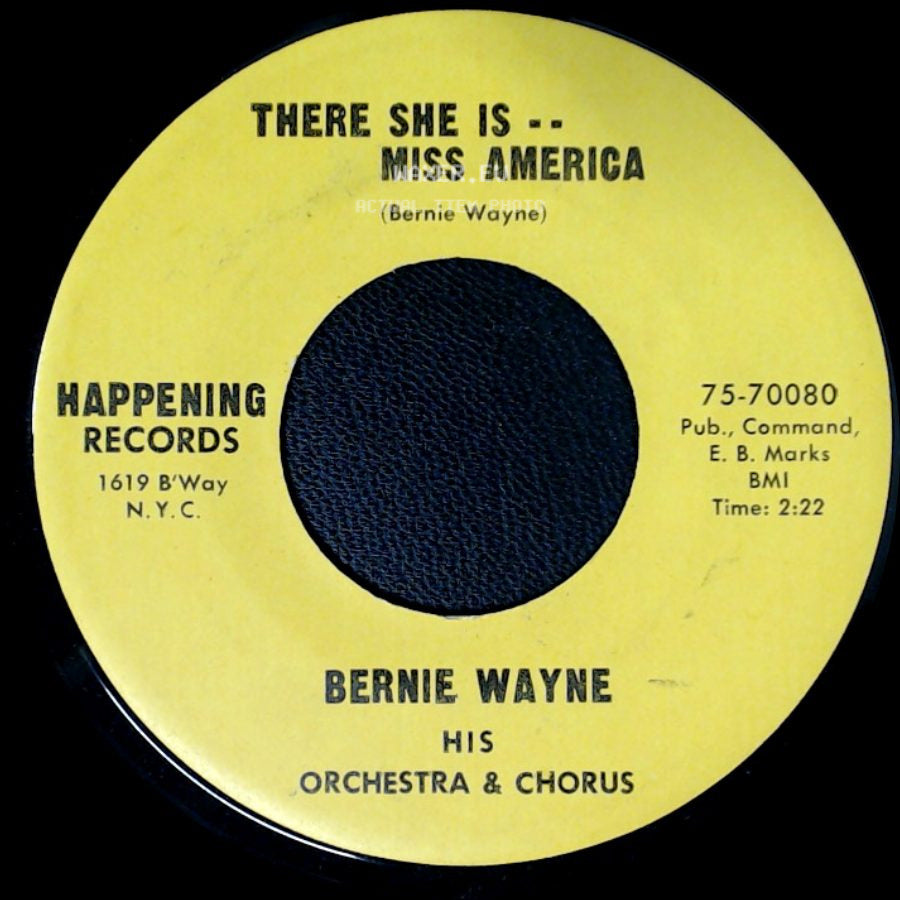 Bernie Wayne - There She Is -- Miss America / Port Au Prince The Ring-A-Ding-Ding Song side A