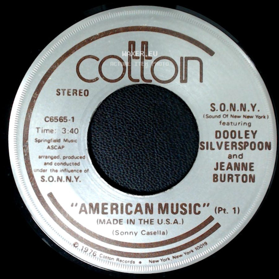 S.O.N.N.Y. Featuring Dooley Silverspoon And Jeanne Burton - American Music (Pt. 1) / American Music (Pt. 2) side A