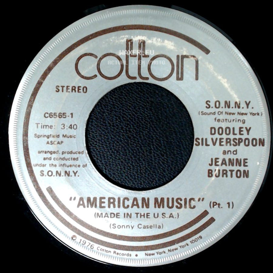 S.O.N.N.Y. Featuring Dooley Silverspoon And Jeanne Burton - American Music (Pt. 1) / American Music (Pt. 2) side A