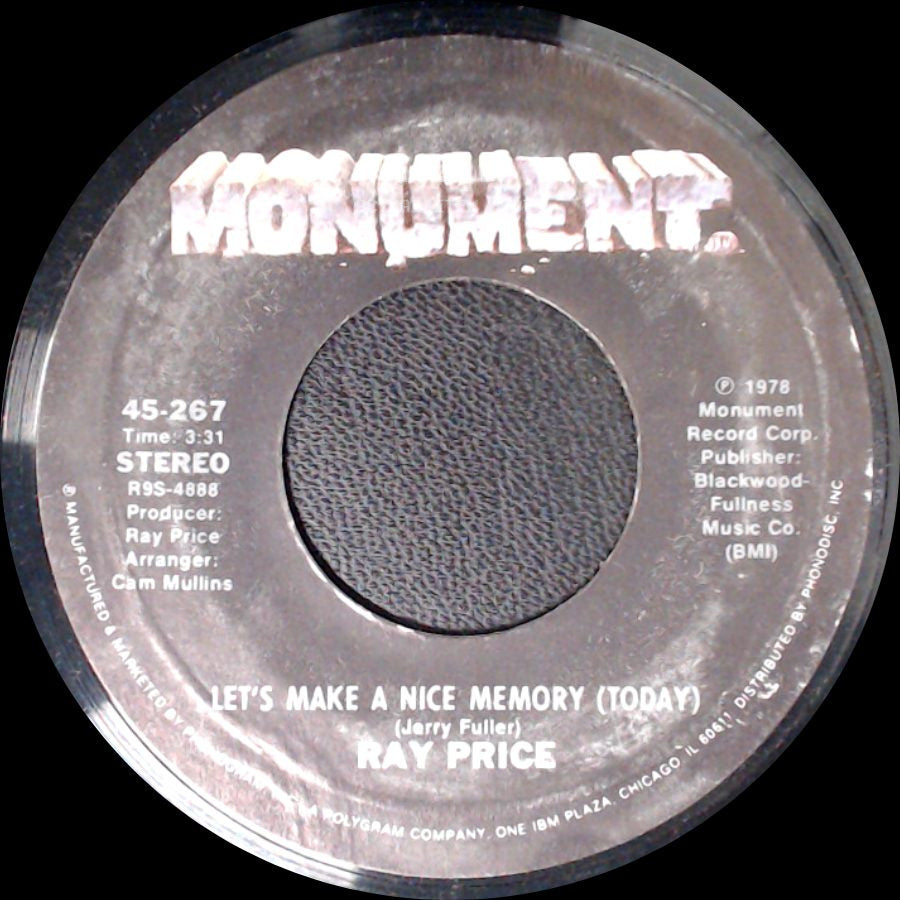 Ray Price - Let's Make A Nice Memory (Today) / Feet side A