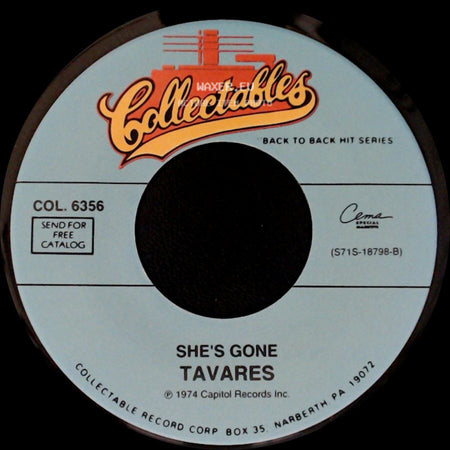 Tavares - Check It Out / She's Gone side B