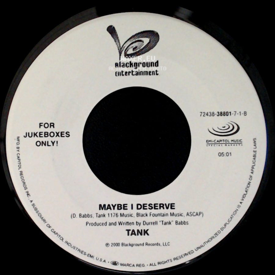Tank - Slowly (Radio Edit) / Maybe I Deserve side B