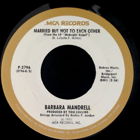 Barbara Mandrell - Woman To Woman / Married But Not To Each Other side B