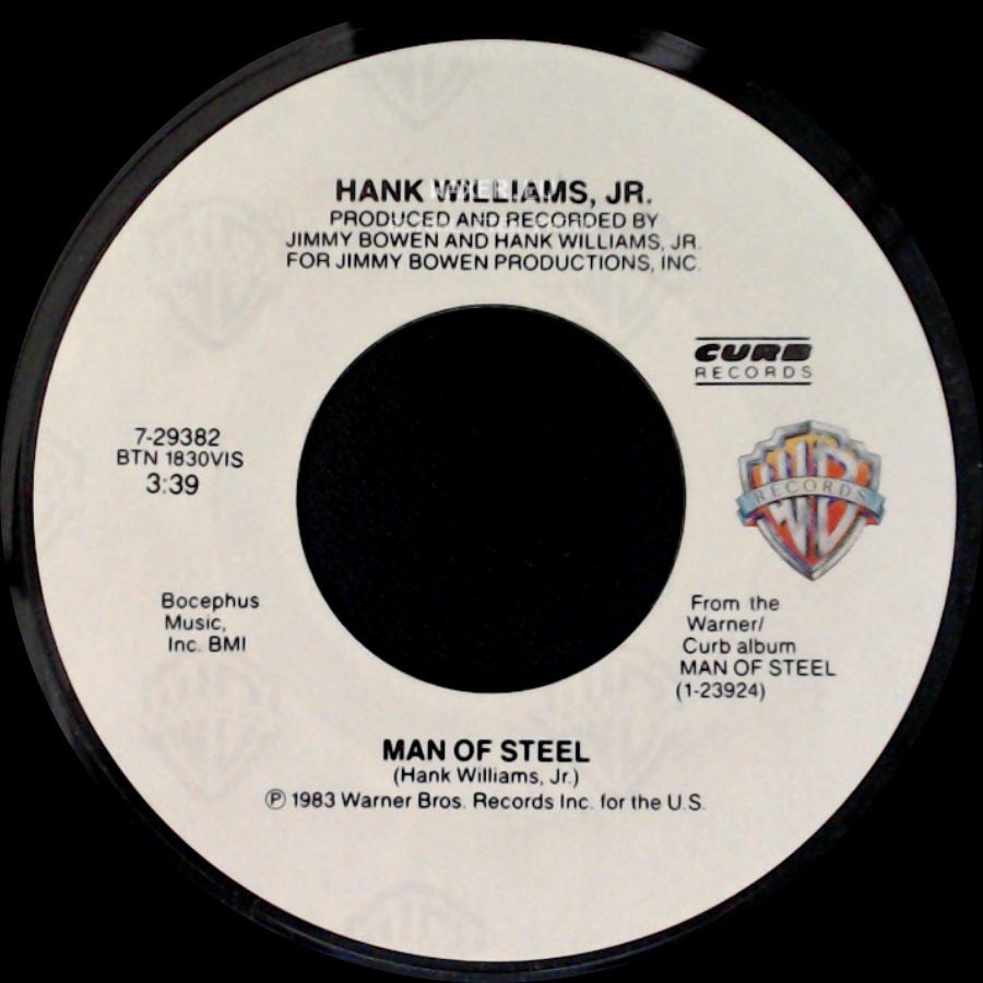 Hank Williams, Jr. - Now I Know How George Feels / Man Of Steel side B