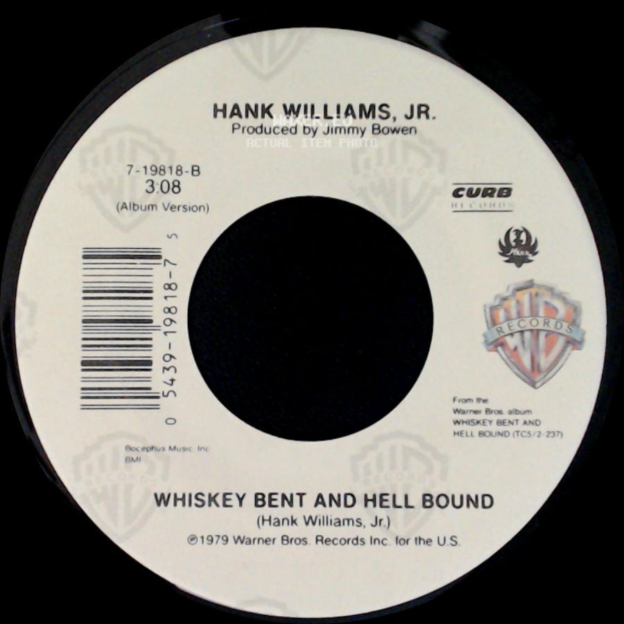Hank Williams, Jr. - Man To Man / Whiskey Bent And Hell Bound side B