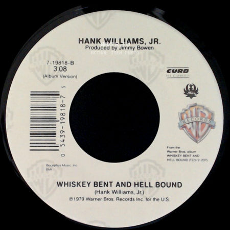 Hank Williams, Jr. - Man To Man / Whiskey Bent And Hell Bound side B