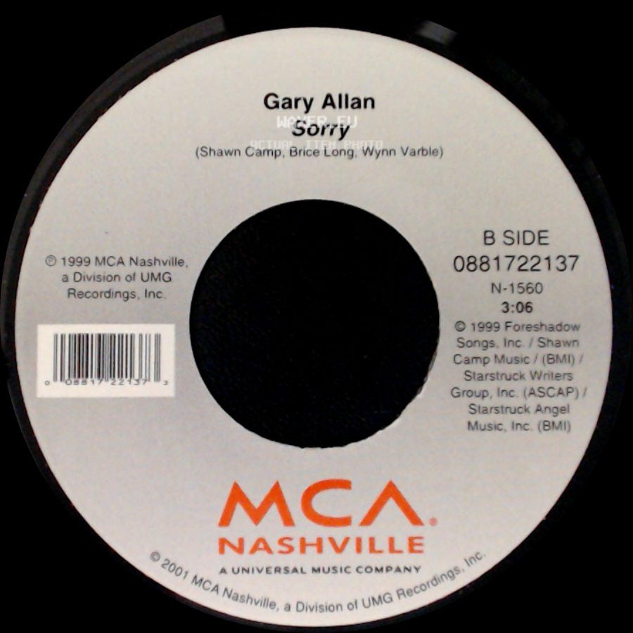 Gary Allan - Man Of Me / Sorry side B