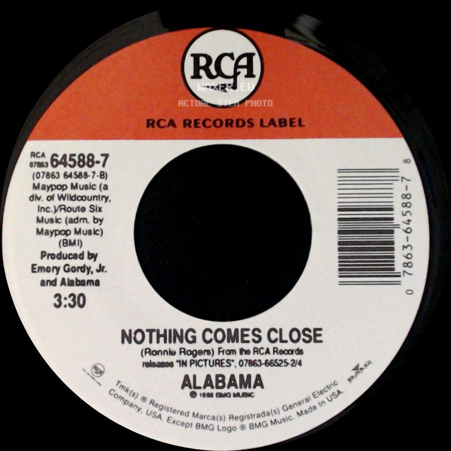 Alabama - The Maker Said Take Her / Nothing Comes Close side B
