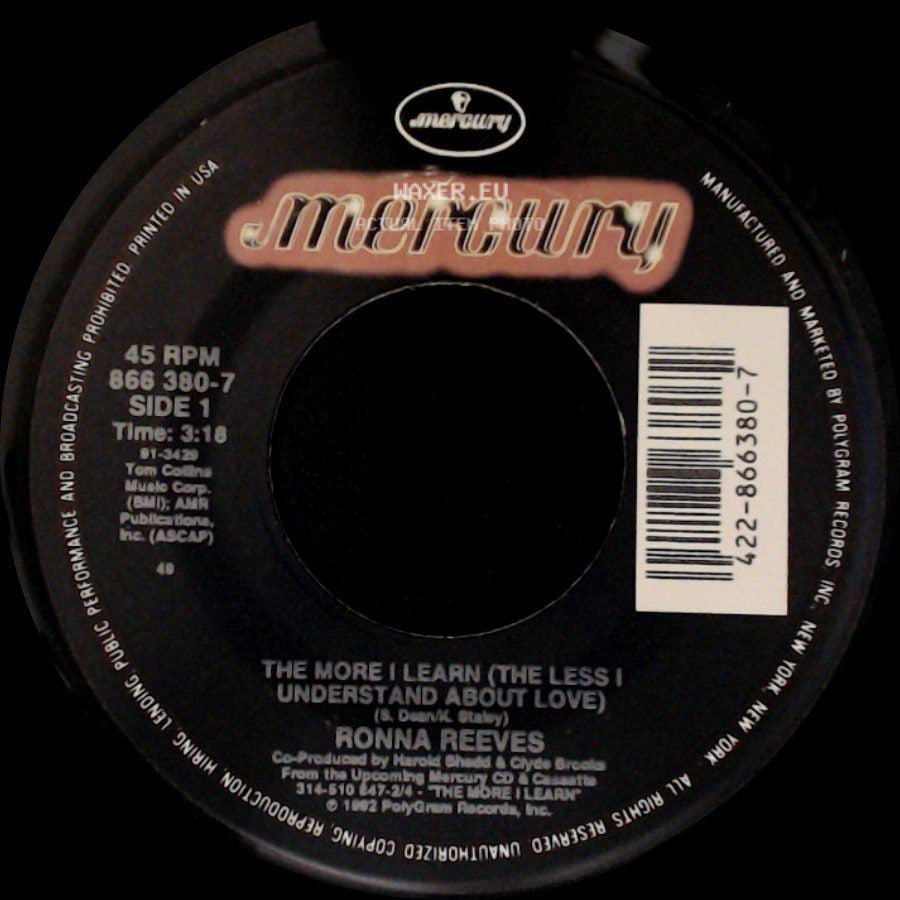 Ronna Reeves - The More I Learn (The Less I Understand About Love) / If I Were You side A