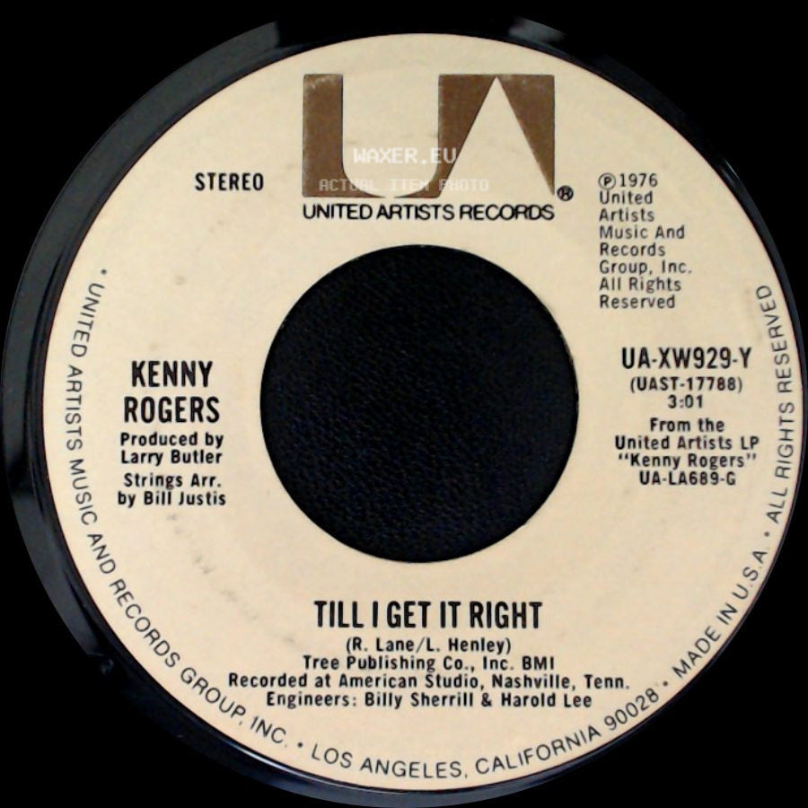 Kenny Rogers - Till I Get It Right / Lucille side A