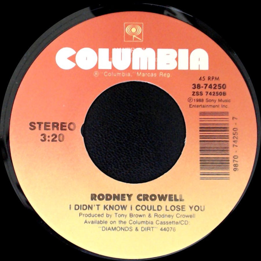 Rodney Crowell - Lovin' All Night / I Didn't Know I Could Lose You side B