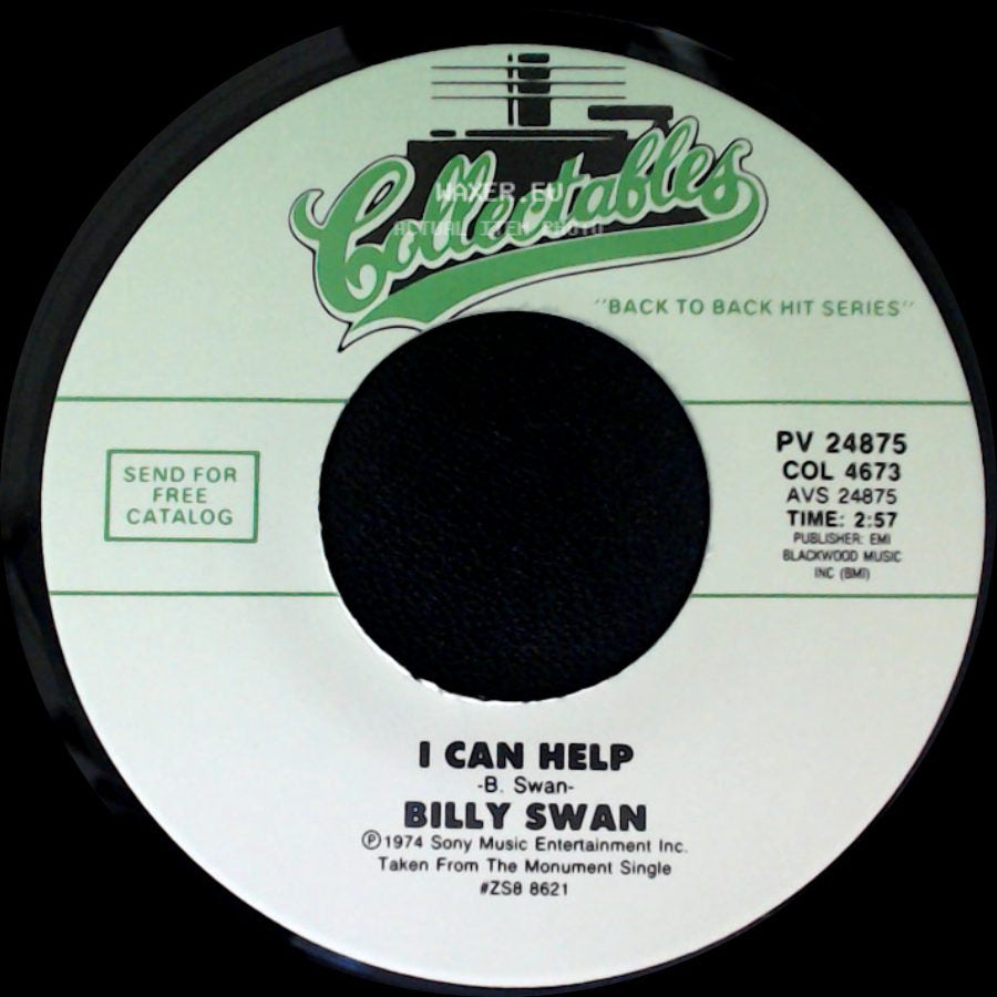 Billy Swan - I'm Her Fool / I Can Help side B