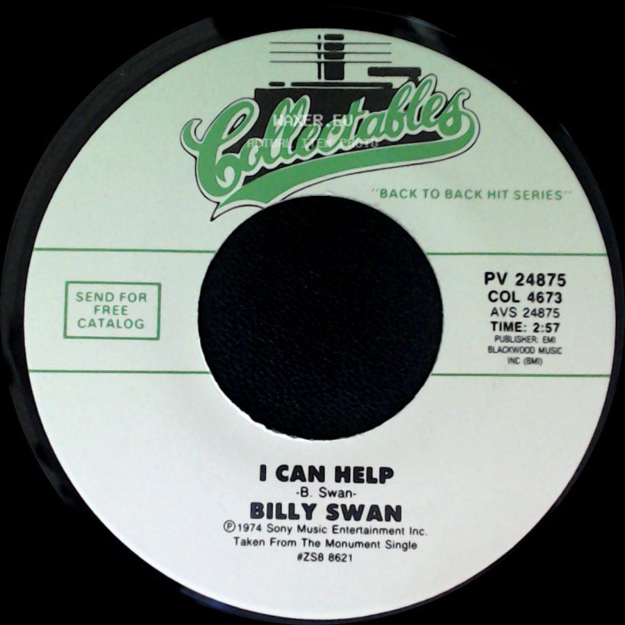 Billy Swan - I'm Her Fool / I Can Help side B