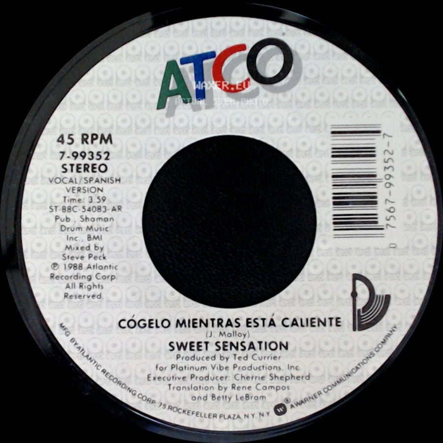 Sweet Sensation - Take It While It's Hot / Cógelo Mientras Está Caliente side B