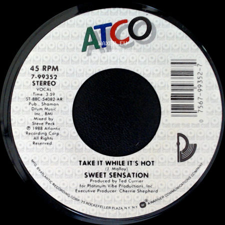 Sweet Sensation - Cógelo Mientras Está Caliente / Take It While It's Hot side B