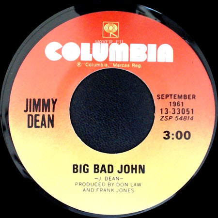 Jimmy Dean - Little Black Book / Big Bad John side B