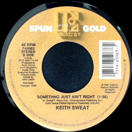 Keith Sweat - I Want Her / Somethng Just Ain't Right side B