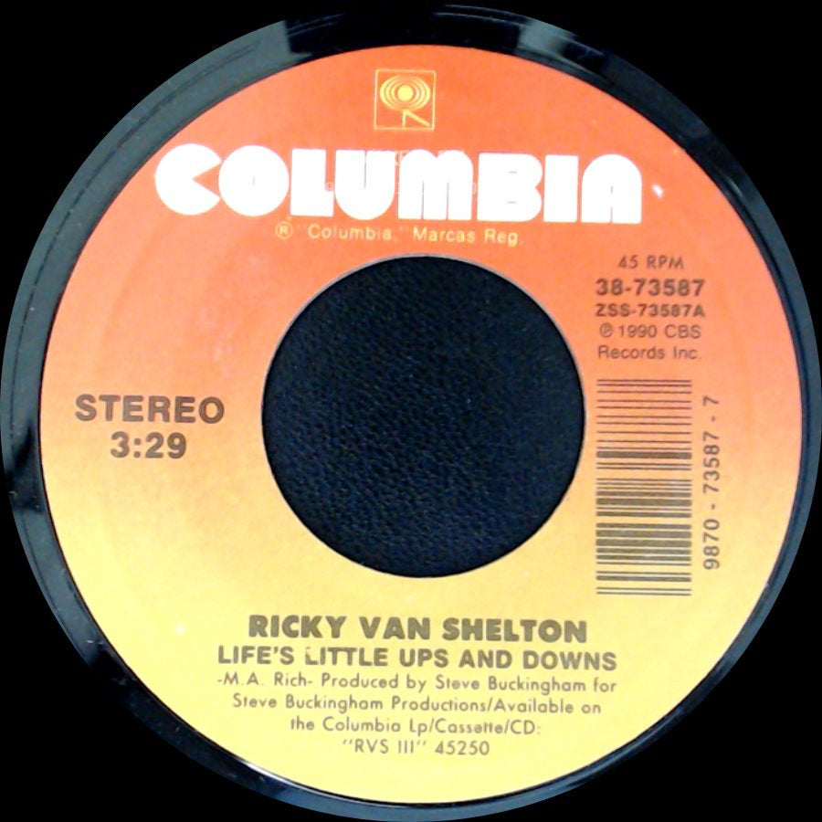 Ricky Van Shelton - Life's Little Ups And Downs / Love Is Burnin' side A