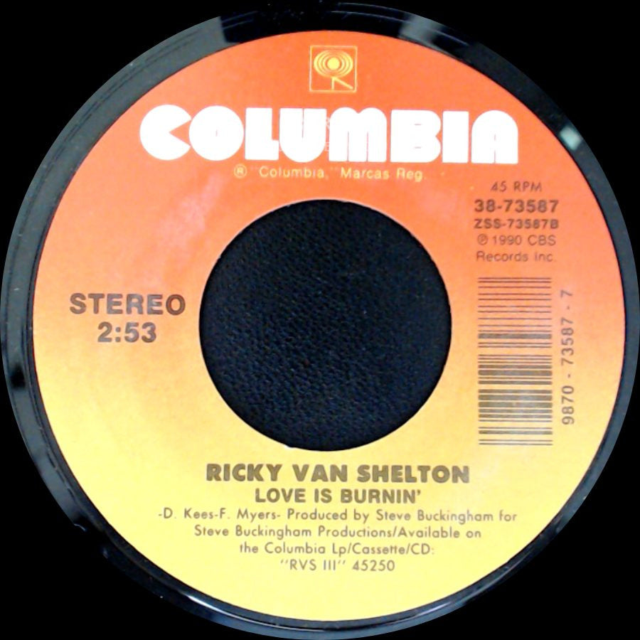 Ricky Van Shelton - Life's Little Ups And Downs / Love Is Burnin' side B