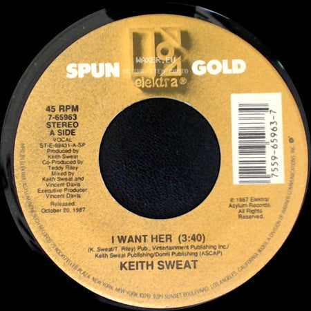 Keith Sweat - I Want Her / Somethng Just Ain't Right side A