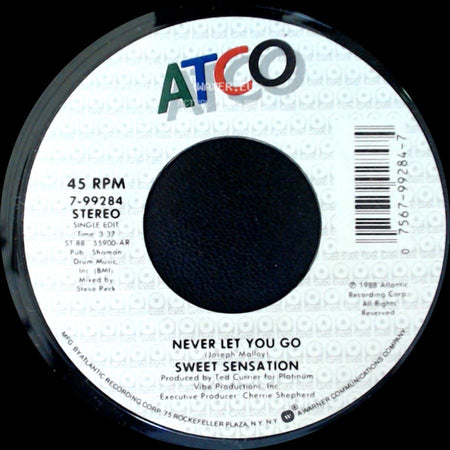 Sweet Sensation - Never Let You Go / Never Let You Go side B