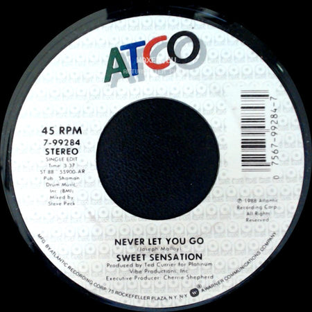 Sweet Sensation - Never Let You Go / Never Let You Go side B