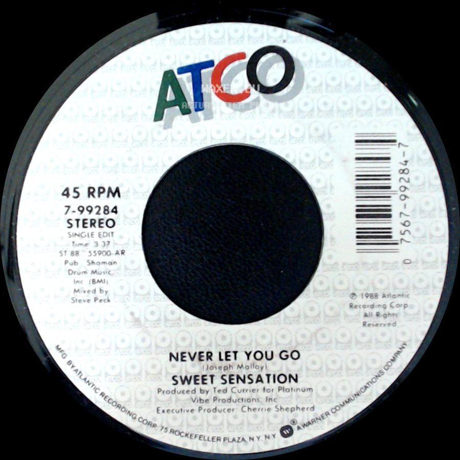 Sweet Sensation - Never Let You Go / Never Let You Go side B