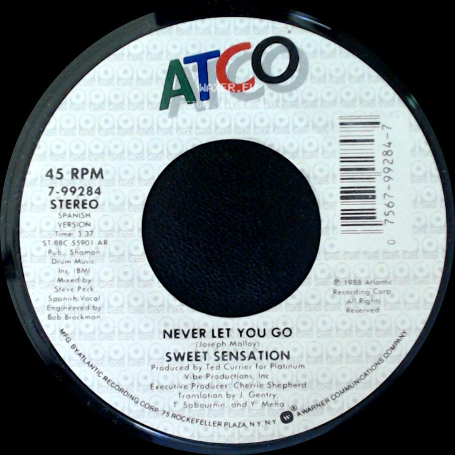 Sweet Sensation - Never Let You Go / Never Let You Go side B