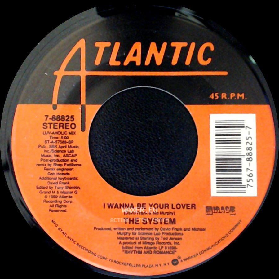 The System - I Wanna Be Your Lover / I Wanna Be Your Lover side A