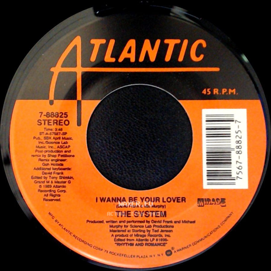 The System - I Wanna Be Your Lover / I Wanna Be Your Lover side B