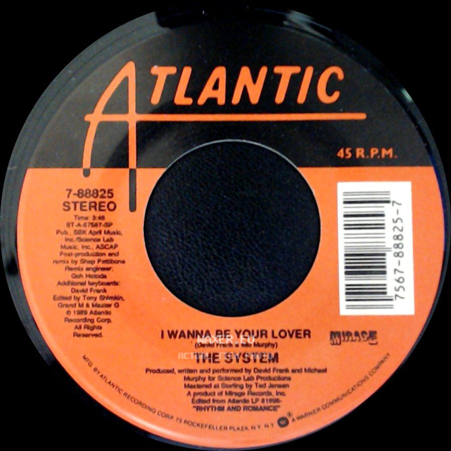 The System - I Wanna Be Your Lover / I Wanna Be Your Lover side A