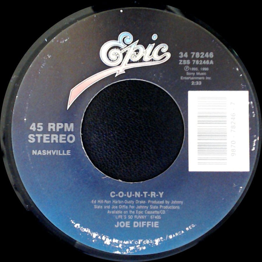 Joe Diffie - C-O-U-N-T-R-Y / Third Rock From The Sun - Extended Dance Mix side A