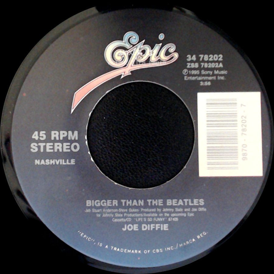 Joe Diffie - Whole Lotta Gone / Bigger Than The Beatles side B