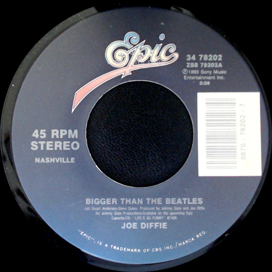Joe Diffie - Bigger Than The Beatles / Whole Lotta Gone side A