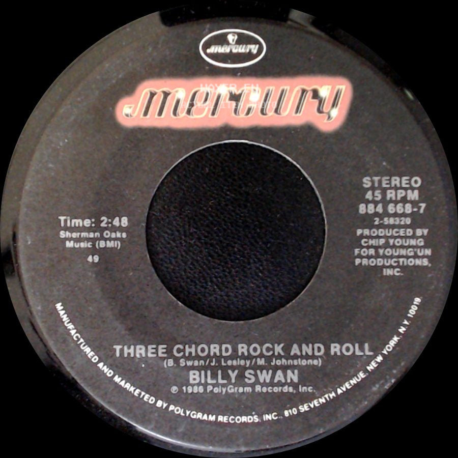 Billy Swan - Three Chord Rock And Roll / You Must Be Lookin' For Me side A