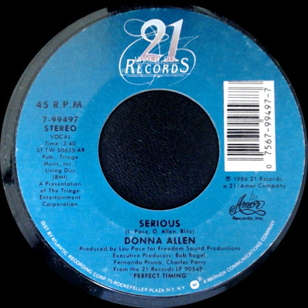 Donna Allen - Serious / Bad Love side A